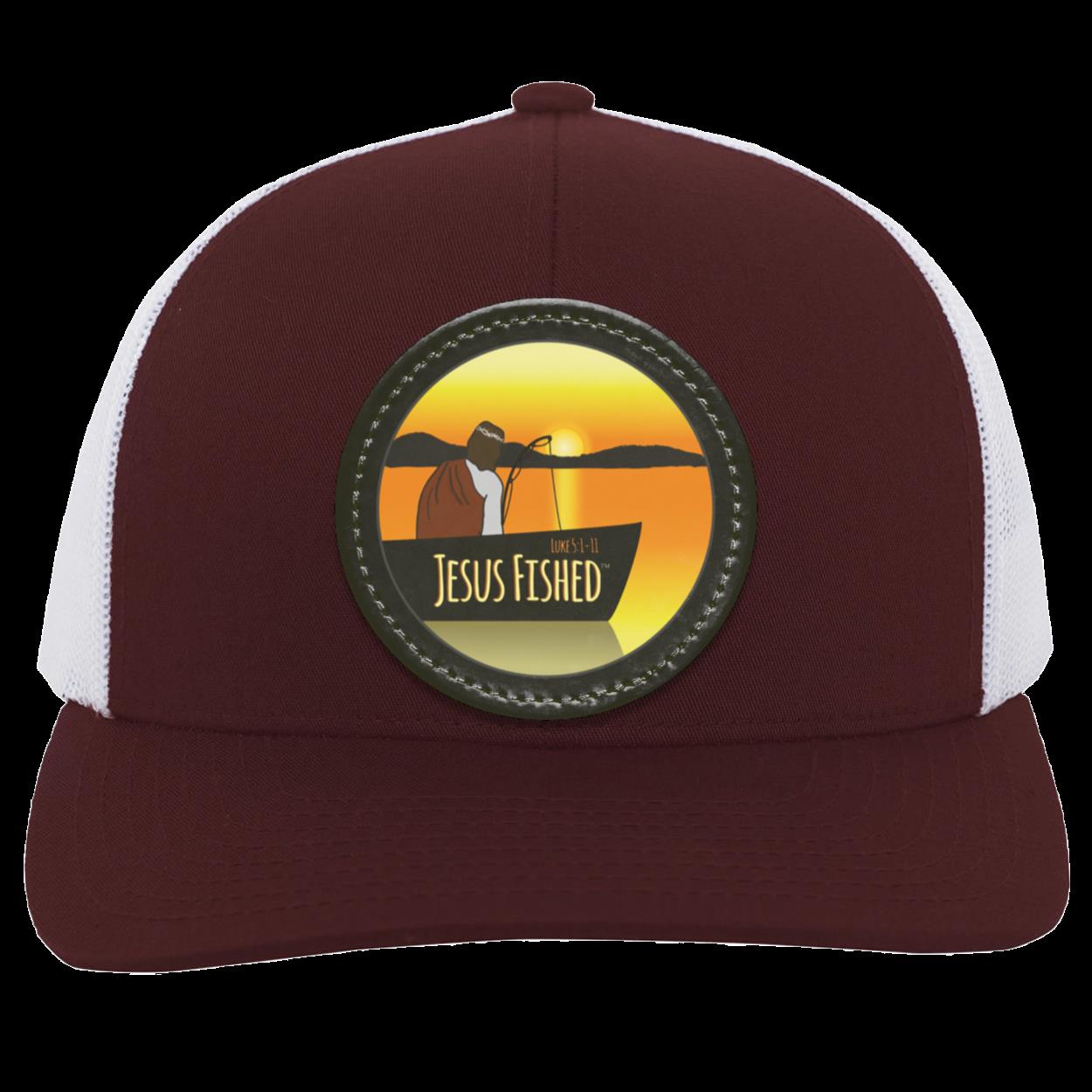 Cast the Line - Trucker Snap Back - Circle Patch - Jesus Surfed Apparel Co.