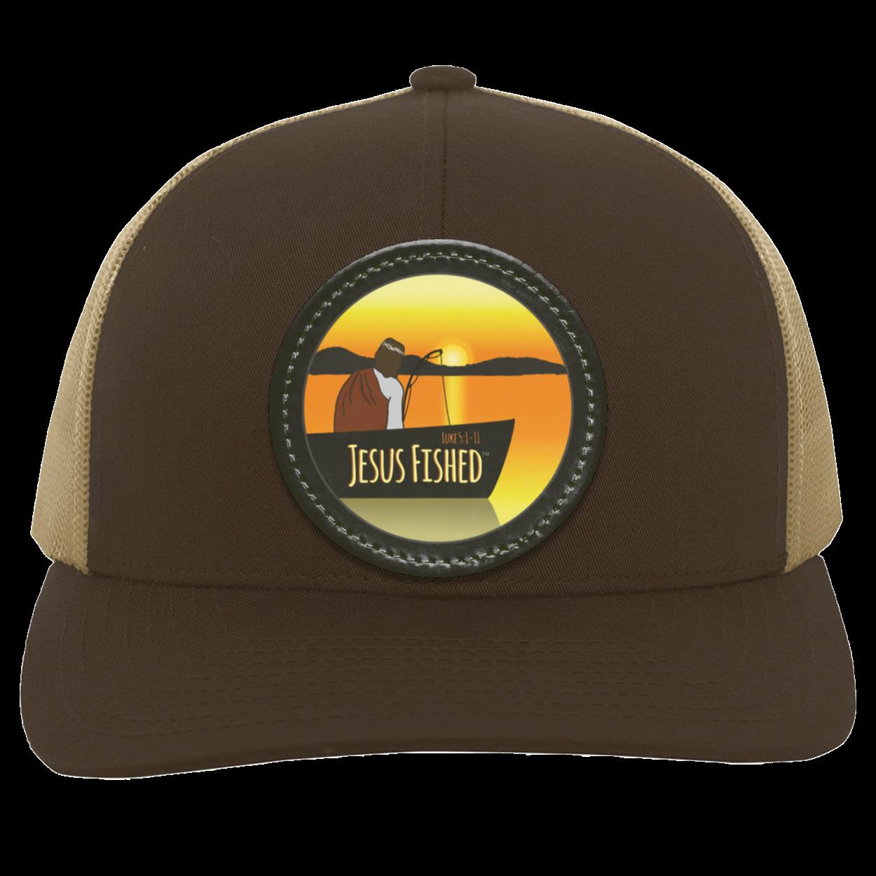 Cast the Line - Trucker Snap Back - Circle Patch - Jesus Surfed Apparel Co.