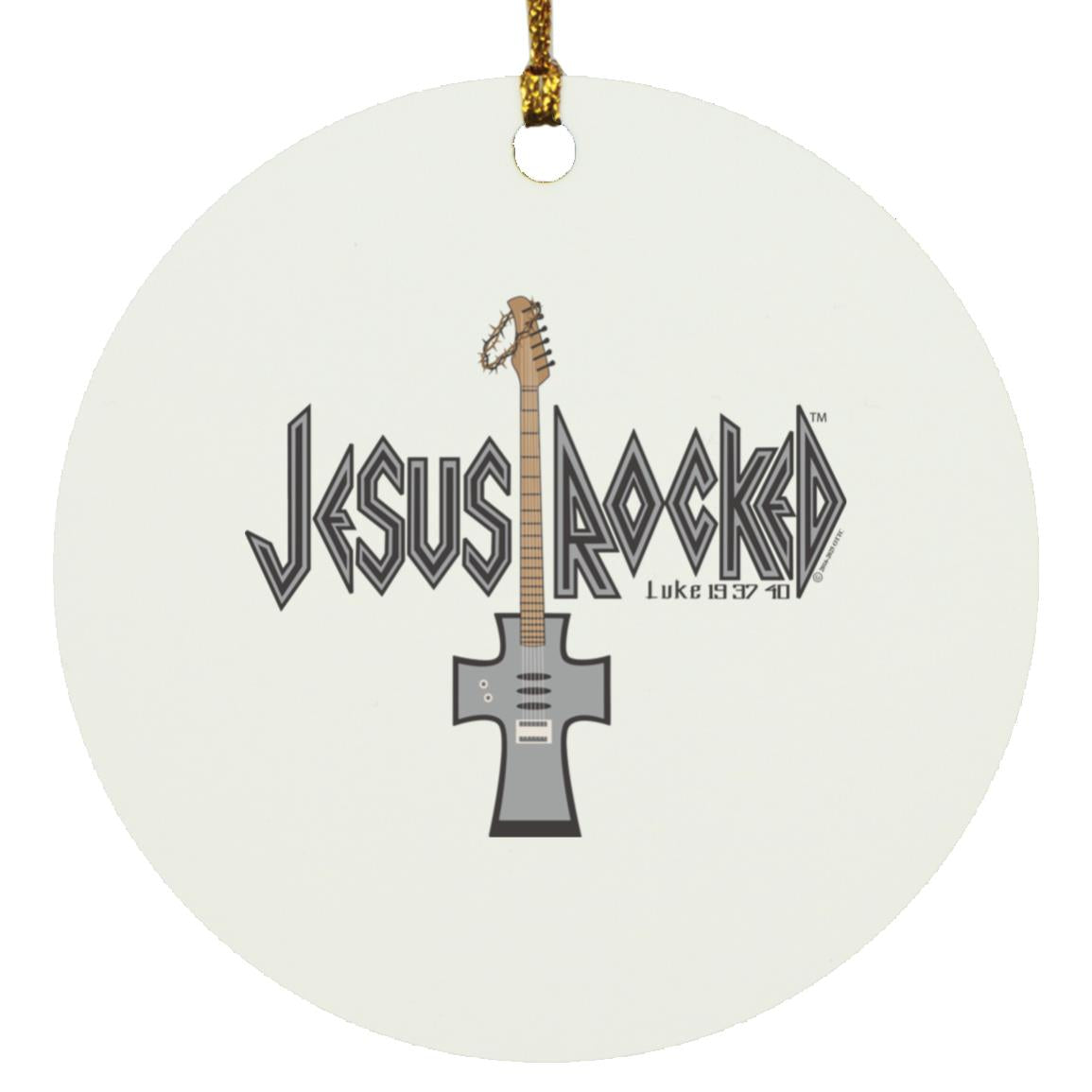 Cross Guitar - Circle Ornament - Jesus Surfed Apparel Co.