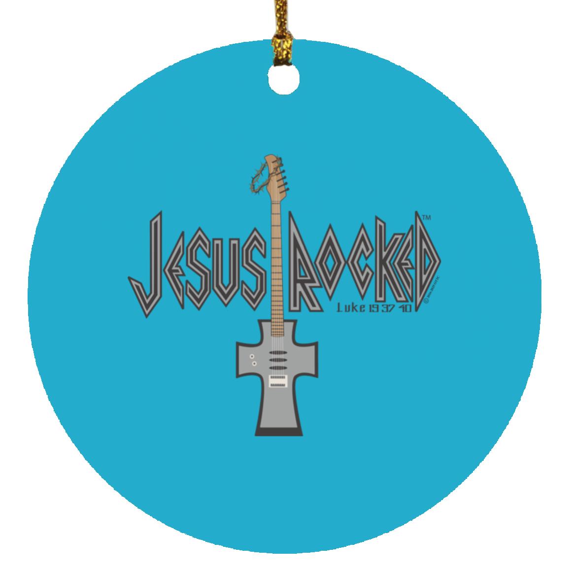 Cross Guitar - Circle Ornament - Jesus Surfed Apparel Co.