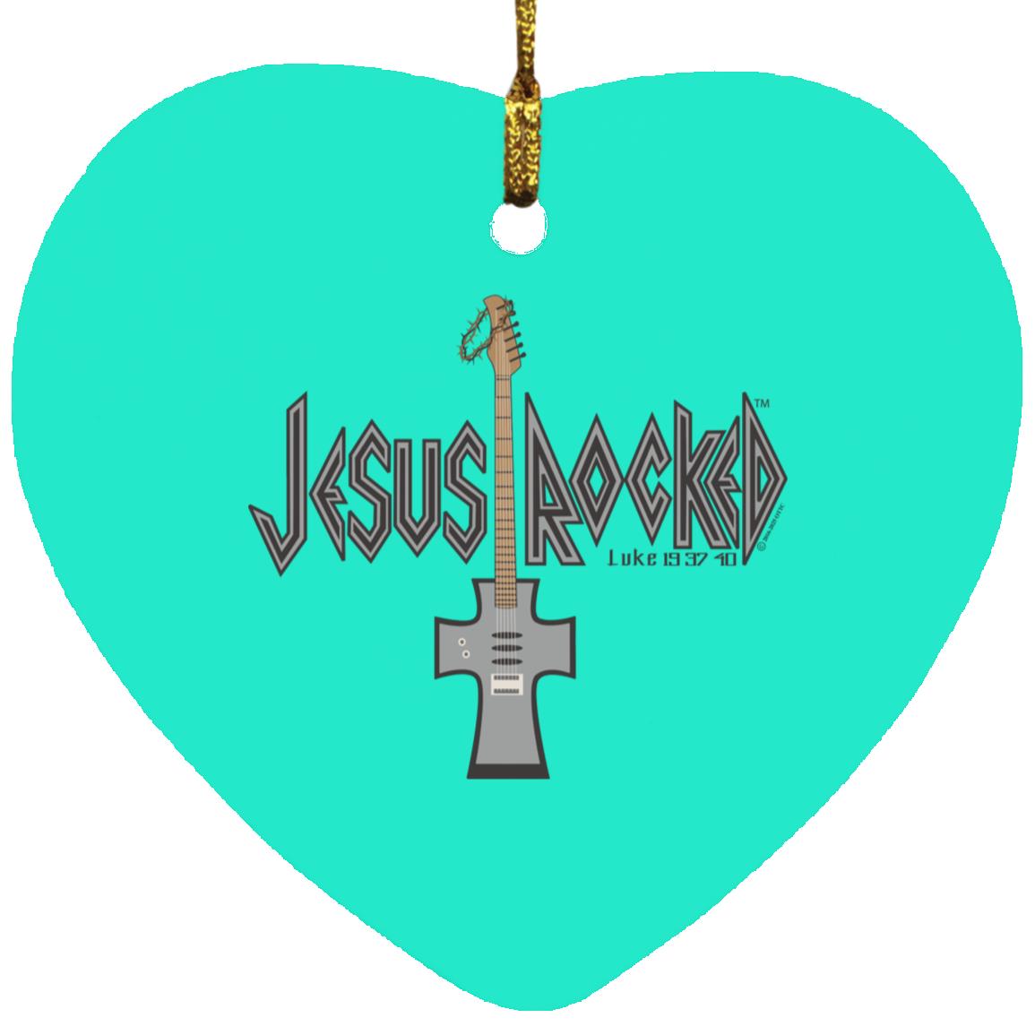 Cross Guitar - Heart Ornament - Jesus Surfed Apparel Co.