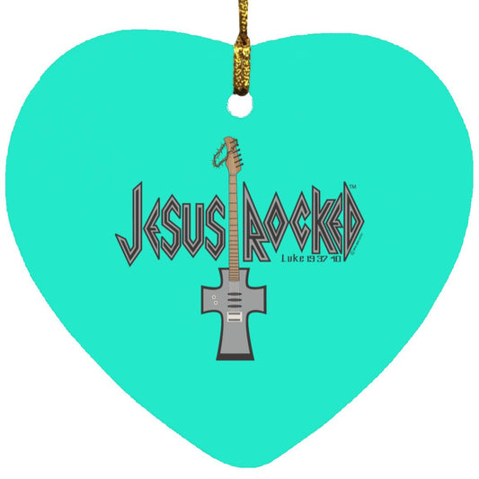 Cross Guitar - Heart Ornament - Jesus Surfed Apparel Co.
