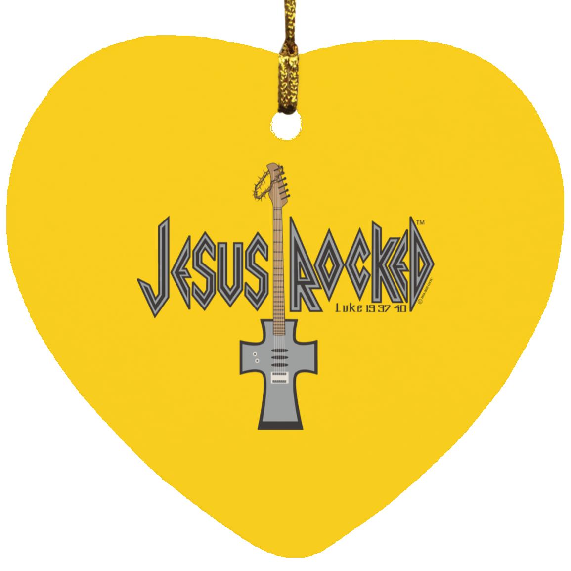 Cross Guitar - Heart Ornament - Jesus Surfed Apparel Co.