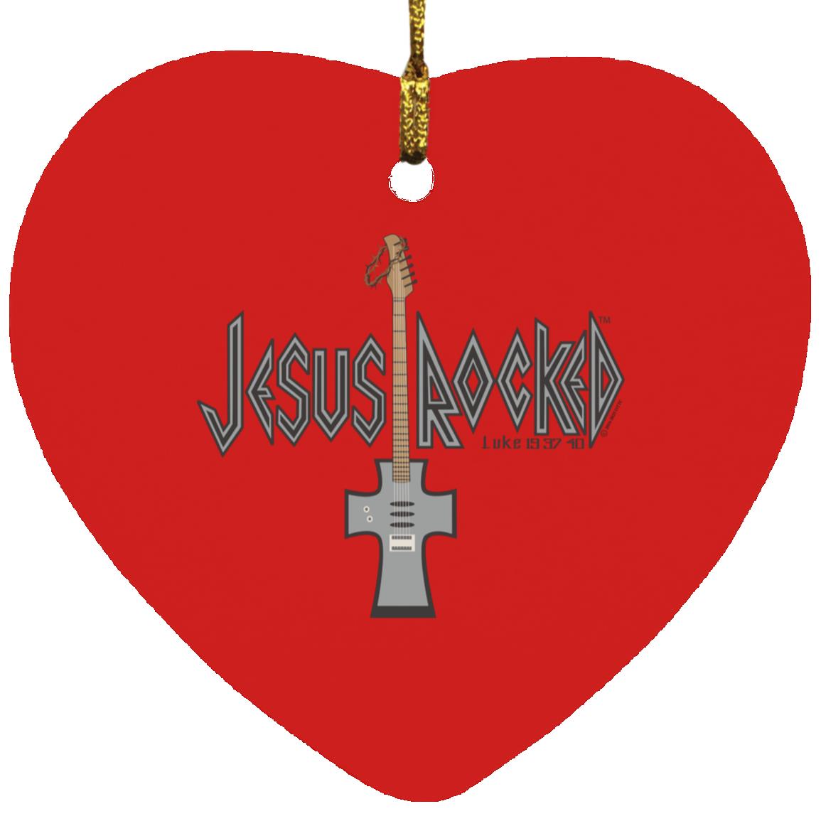 Cross Guitar - Heart Ornament - Jesus Surfed Apparel Co.