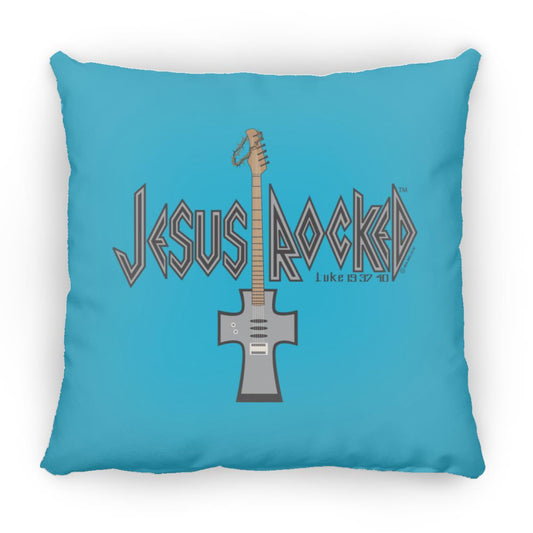 Cross Guitar - Large Square Pillow - Jesus Surfed Apparel Co.