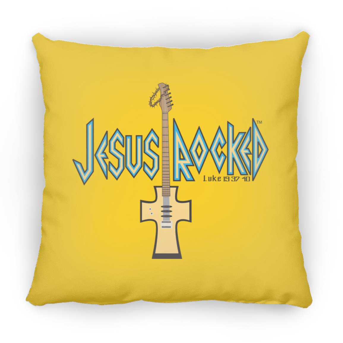 Cross Guitar - Large Square Pillow - Jesus Surfed Apparel Co.