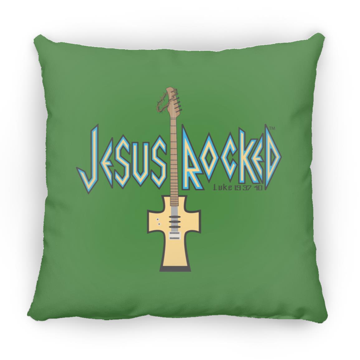 Cross Guitar - Large Square Pillow - Jesus Surfed Apparel Co.