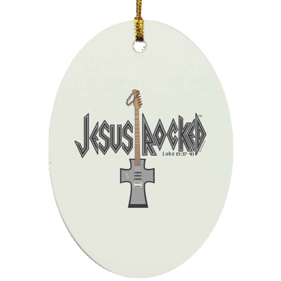 Cross Guitar - Oval Ornament - Jesus Surfed Apparel Co.
