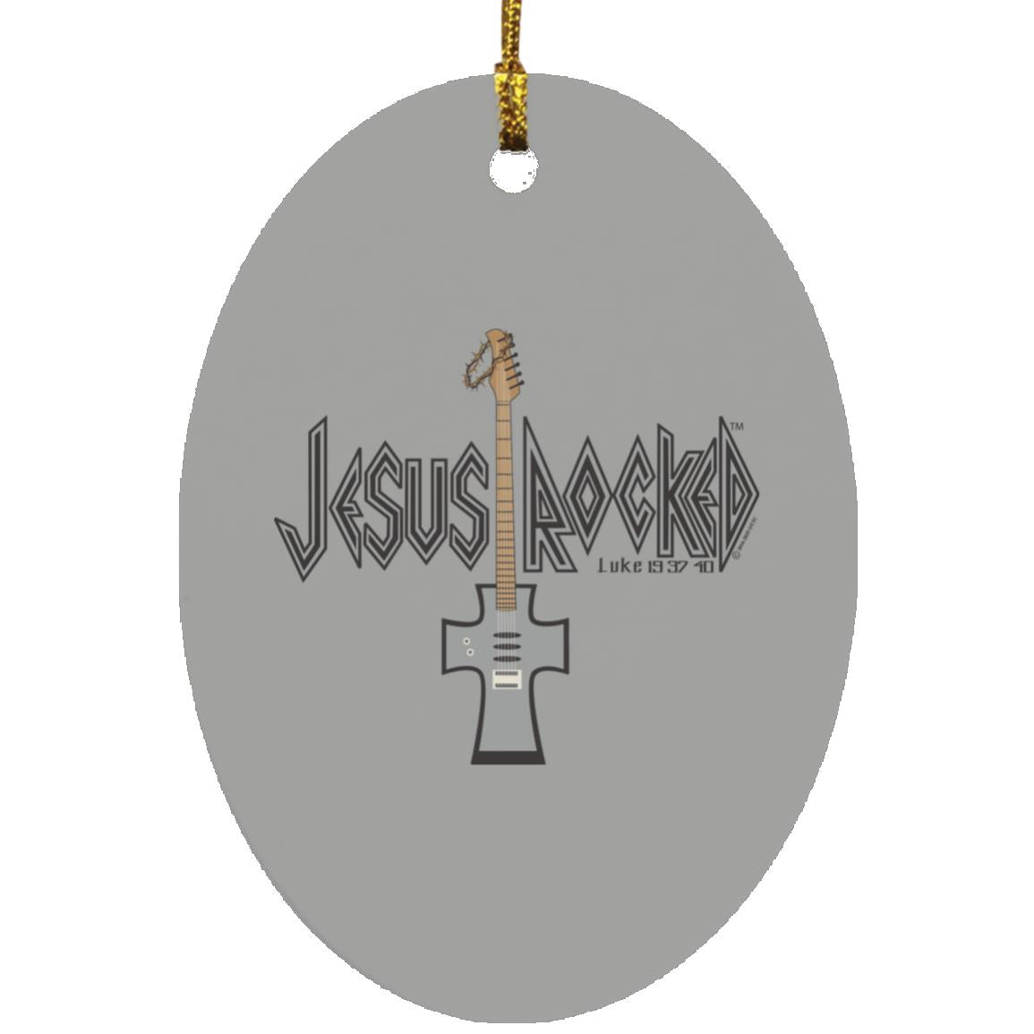 Cross Guitar - Oval Ornament - Jesus Surfed Apparel Co.