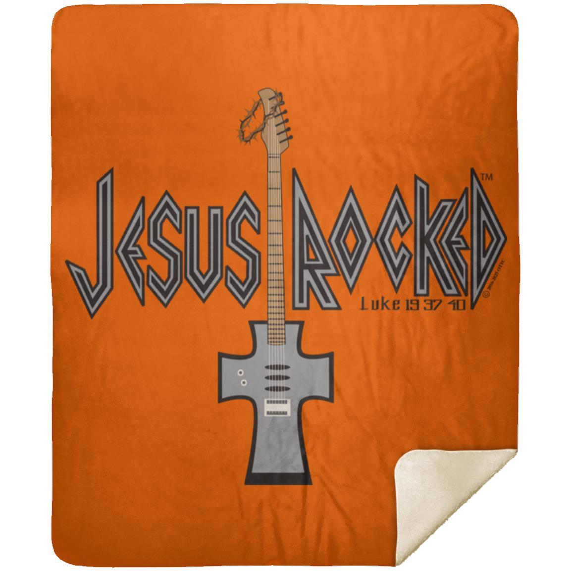 Cross Guitar - Premium Mink Sherpa Blanket 50x60 - Jesus Surfed Apparel Co.