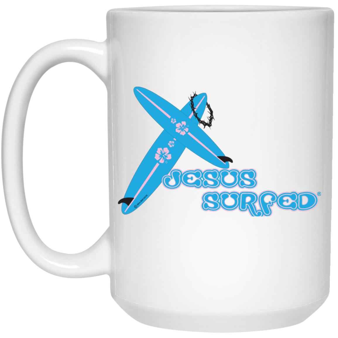 Crossboards - 15oz White Mug - Jesus Surfed Apparel Co.