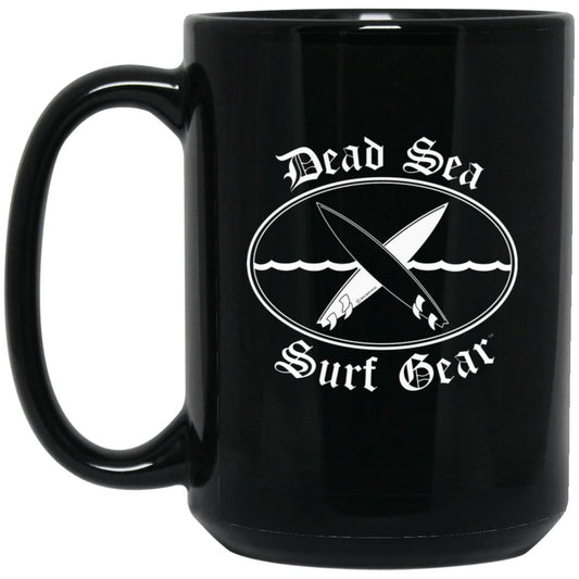 Dead Sea Surf Gear - 15oz Black Mug - Jesus Surfed Apparel Co.