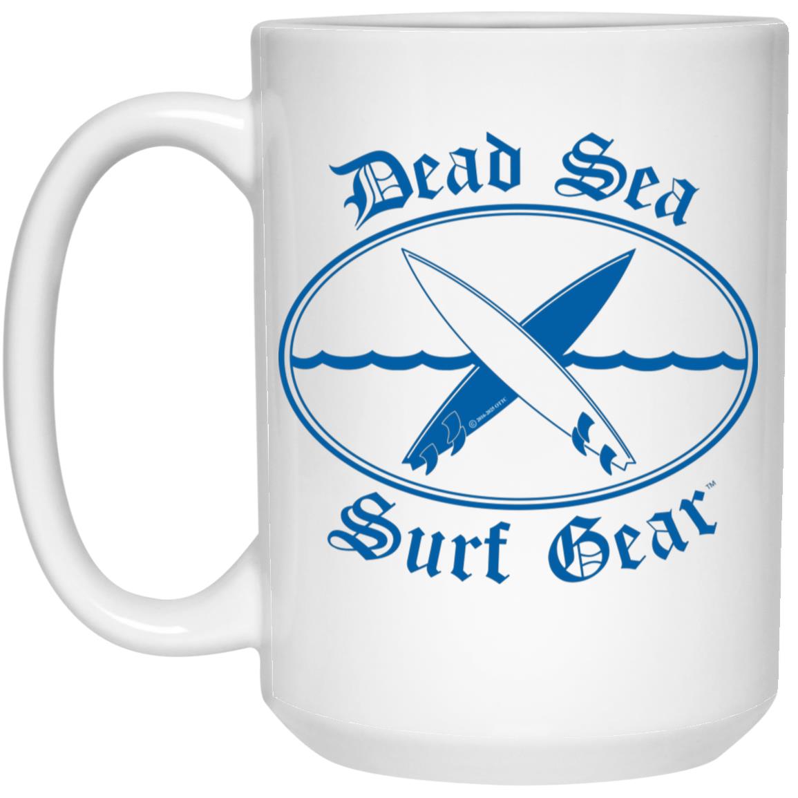 Dead Sea Surf Gear - 15oz White Mug - Jesus Surfed Apparel Co.