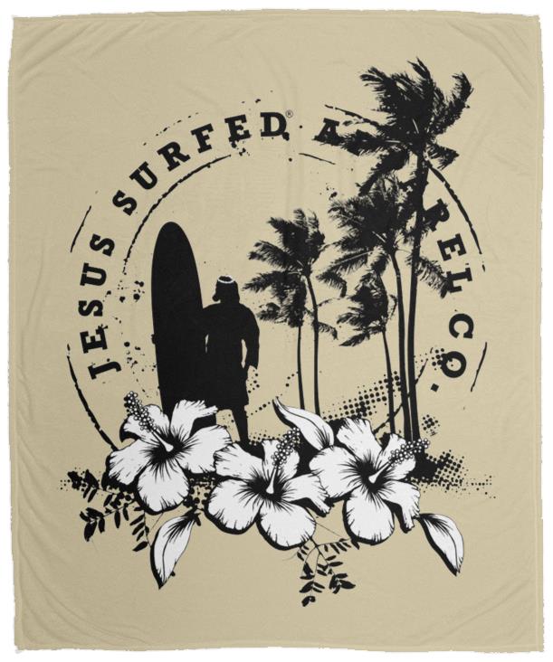Jesus Surfed Apparel - Cozy Plush Fleece Blanket - 50x60