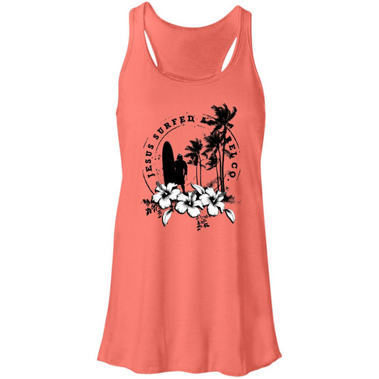 Jesus Surfed Apparel - Women's Flowy Racerback Tank