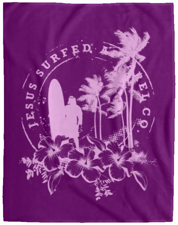 Jesus Surfed Apparel - Cozy Plush Fleece Blanket - 60x80