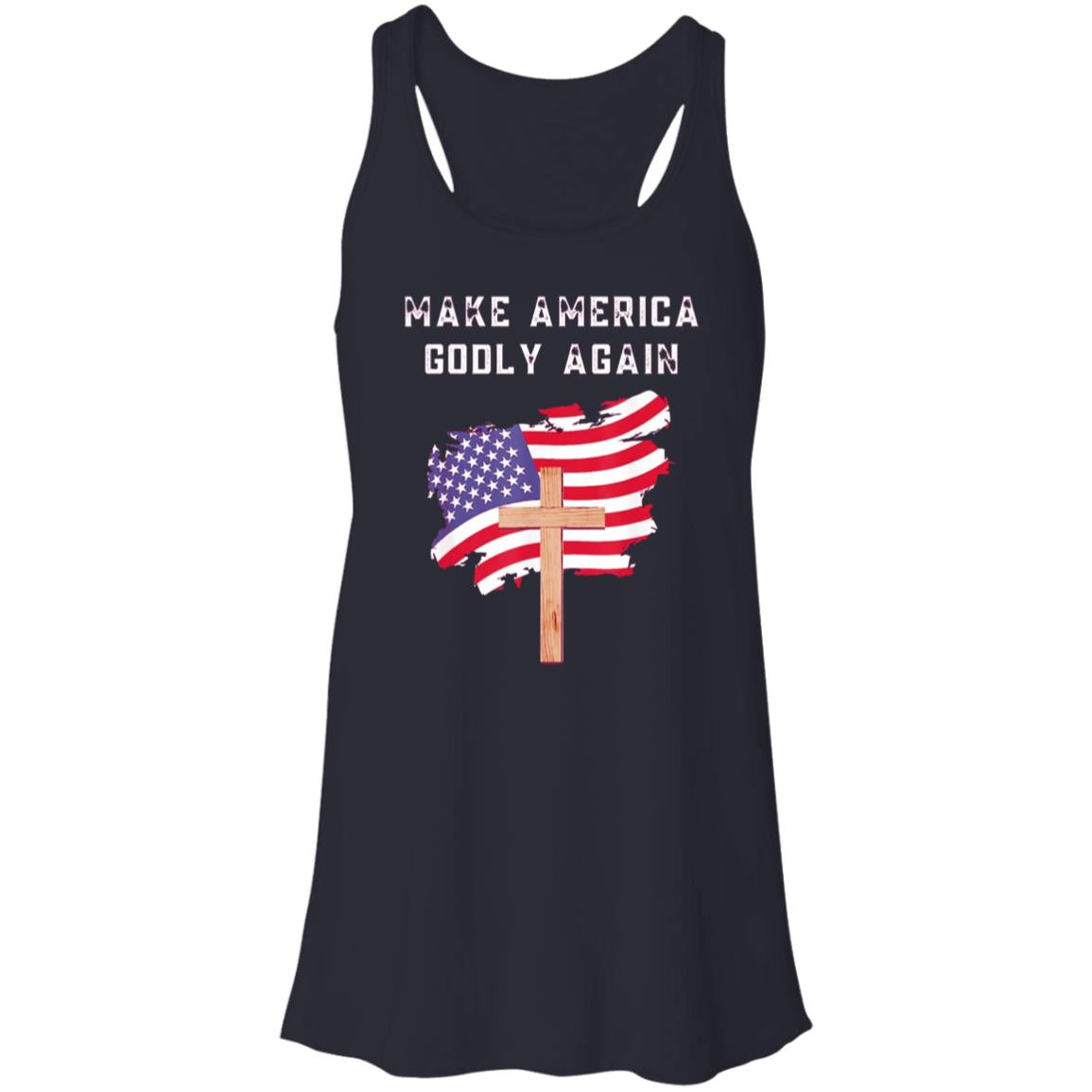 Make America Godly Again - Women's Flowy Racerback Tank