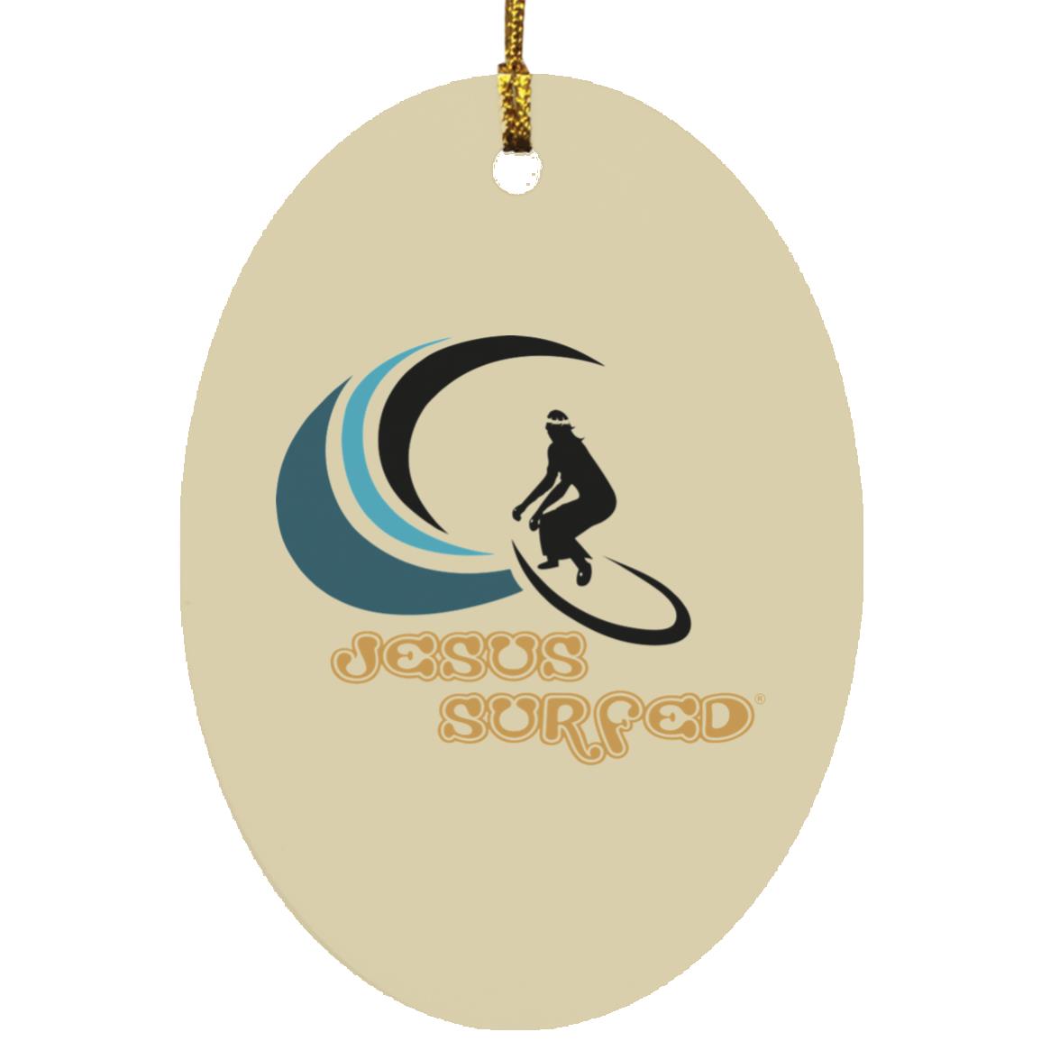 Ridin' the Wave Oval - Ornament