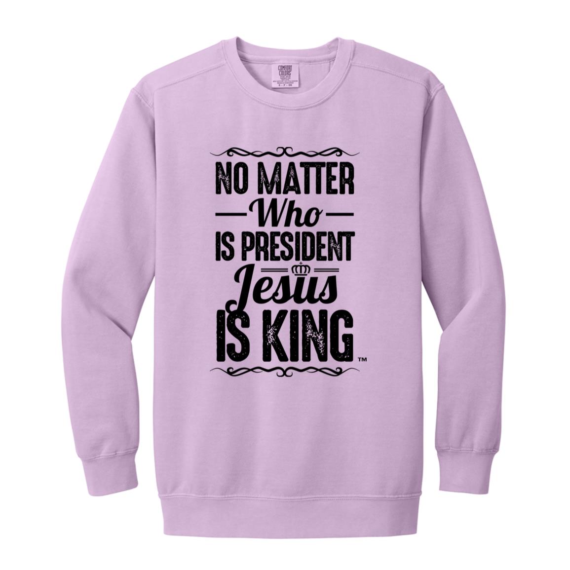 Jesus is King - Men/Women Unisex Soft-Washed Crewneck Sweatshirt