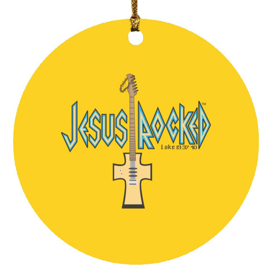 Cross Guitar Circle Ornament