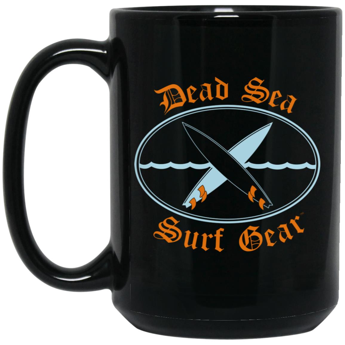 Dead Sea Surf Gear - 15oz Black Mug