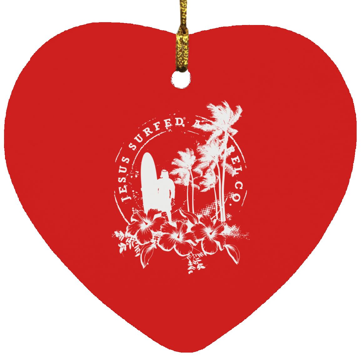 Jesus Surfed Apparel - Heart Ornament