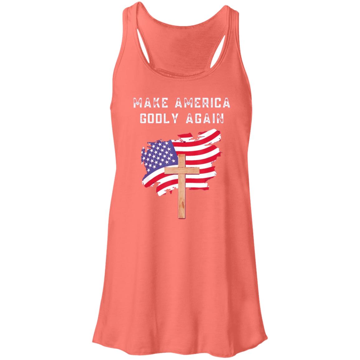 Make America Godly Again - Women's Flowy Racerback Tank