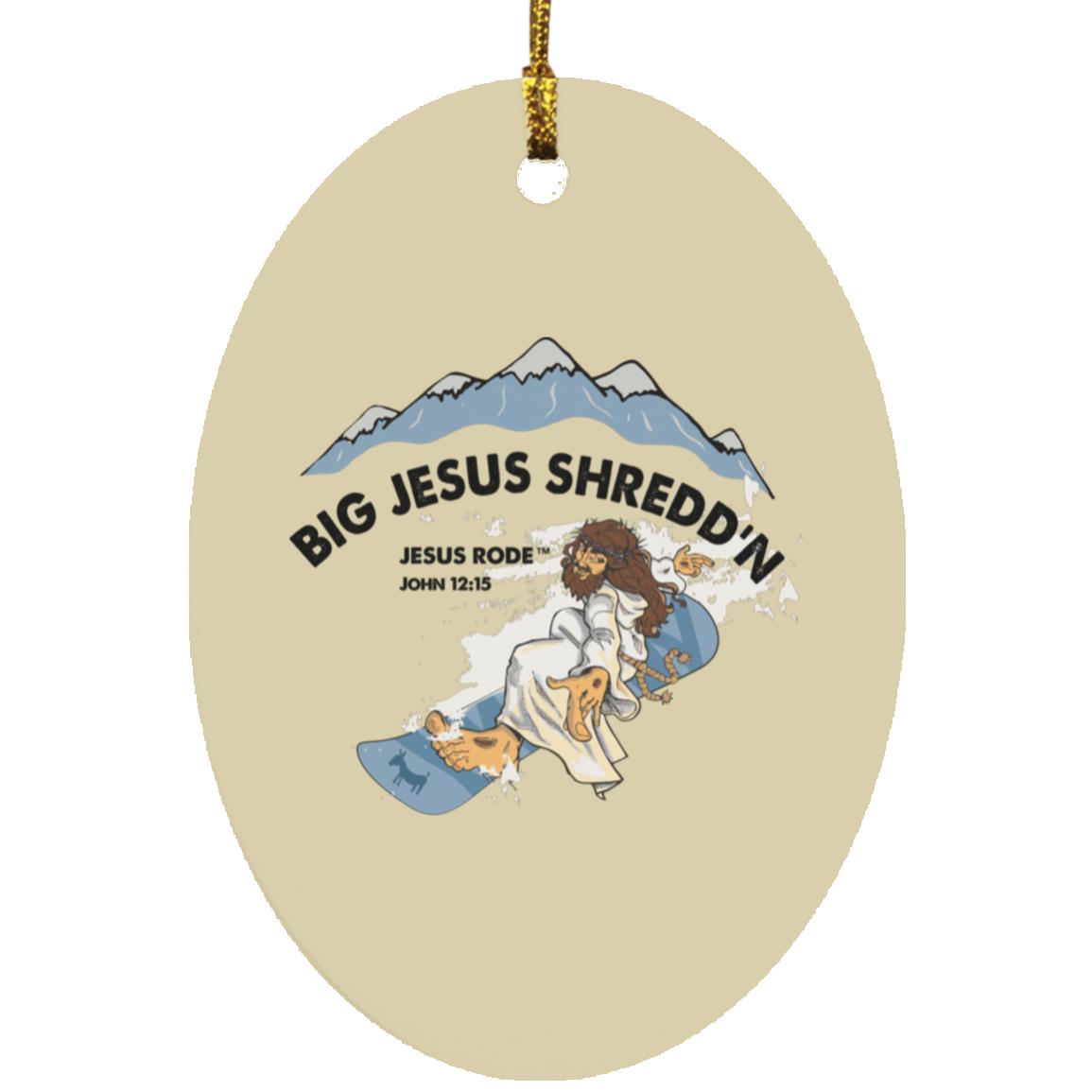 Shredd'n Jesus - Oval Ornament