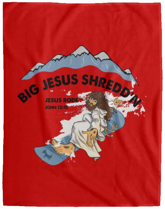 Big Jesus Shredd'n Cozy Plush Fleece Blanket - 60x80