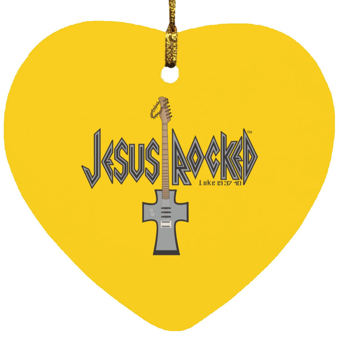 Cross Guitar Heart Ornament