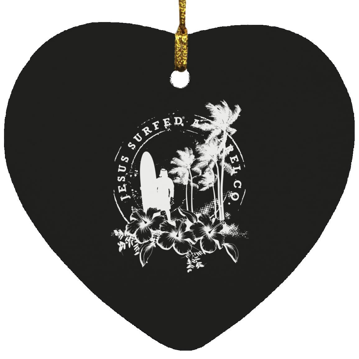 Jesus Surfed Apparel - Heart Ornament