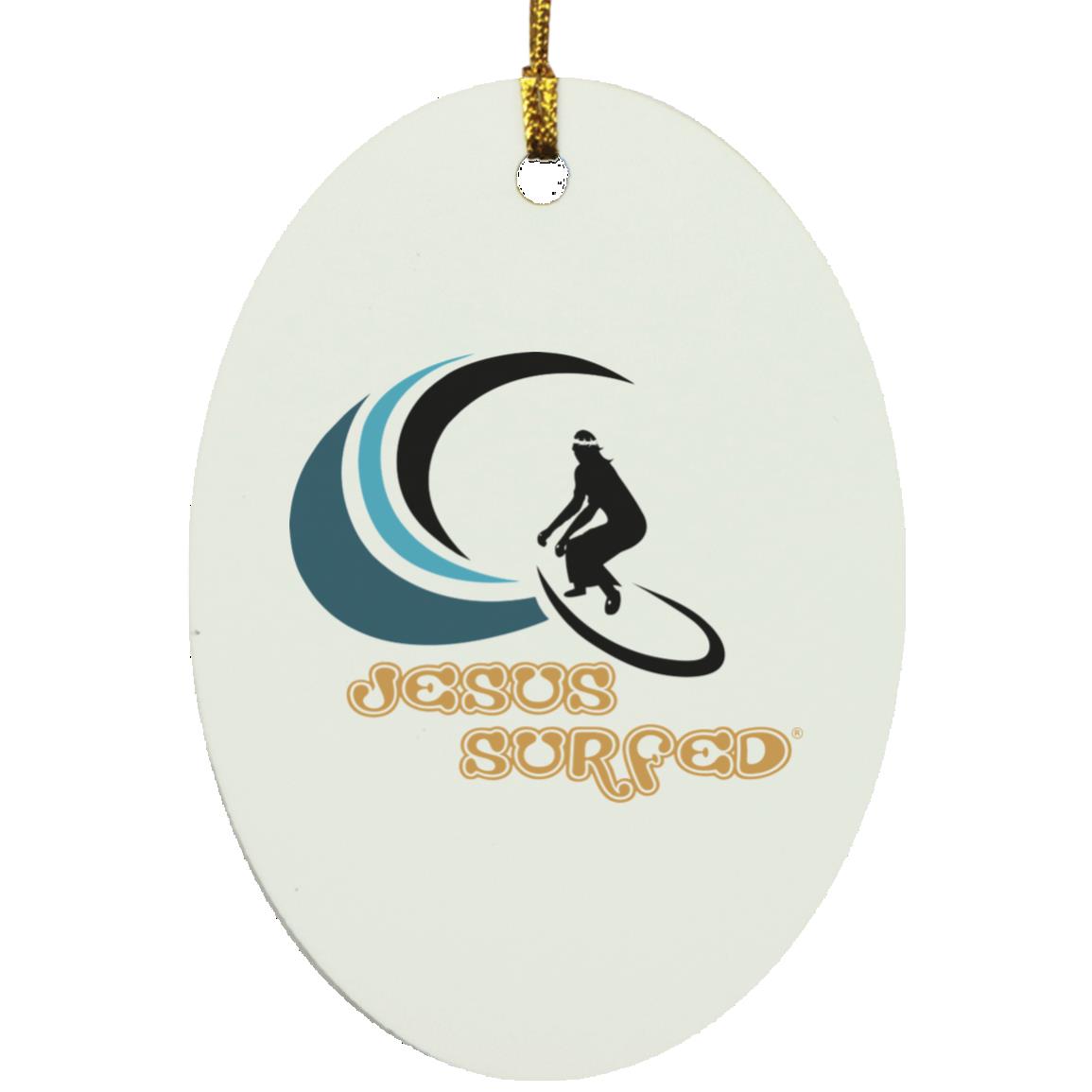 Ridin' the Wave Oval - Ornament