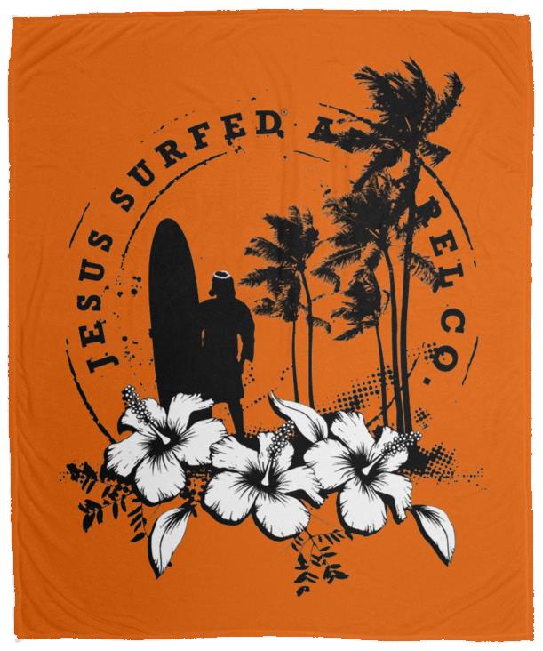 Jesus Surfed Apparel - Cozy Plush Fleece Blanket - 50x60