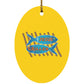 Grilled Fish Oval Ornament
