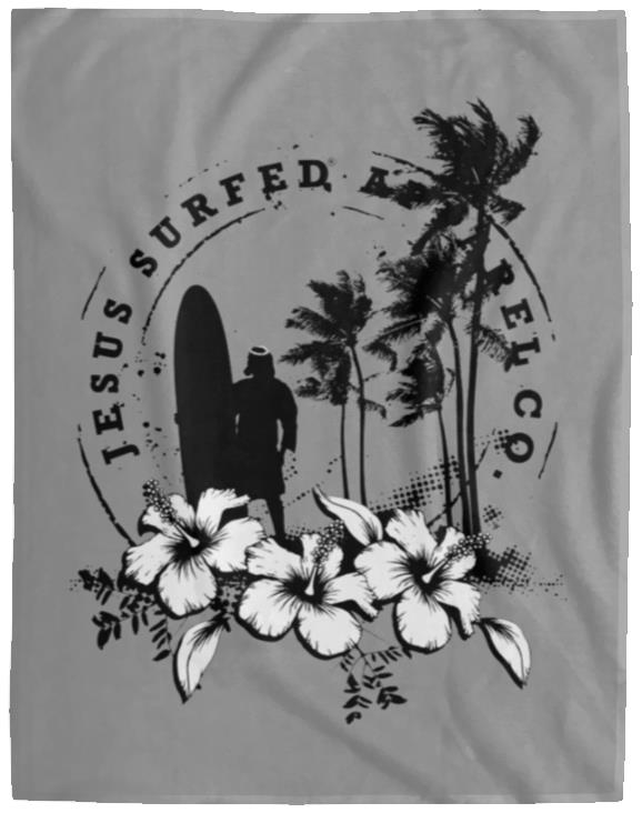 Jesus Surfed Apparel - Cozy Plush Fleece Blanket - 60x80