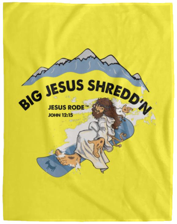 Big Jesus Shredd'n Cozy Plush Fleece Blanket - 60x80
