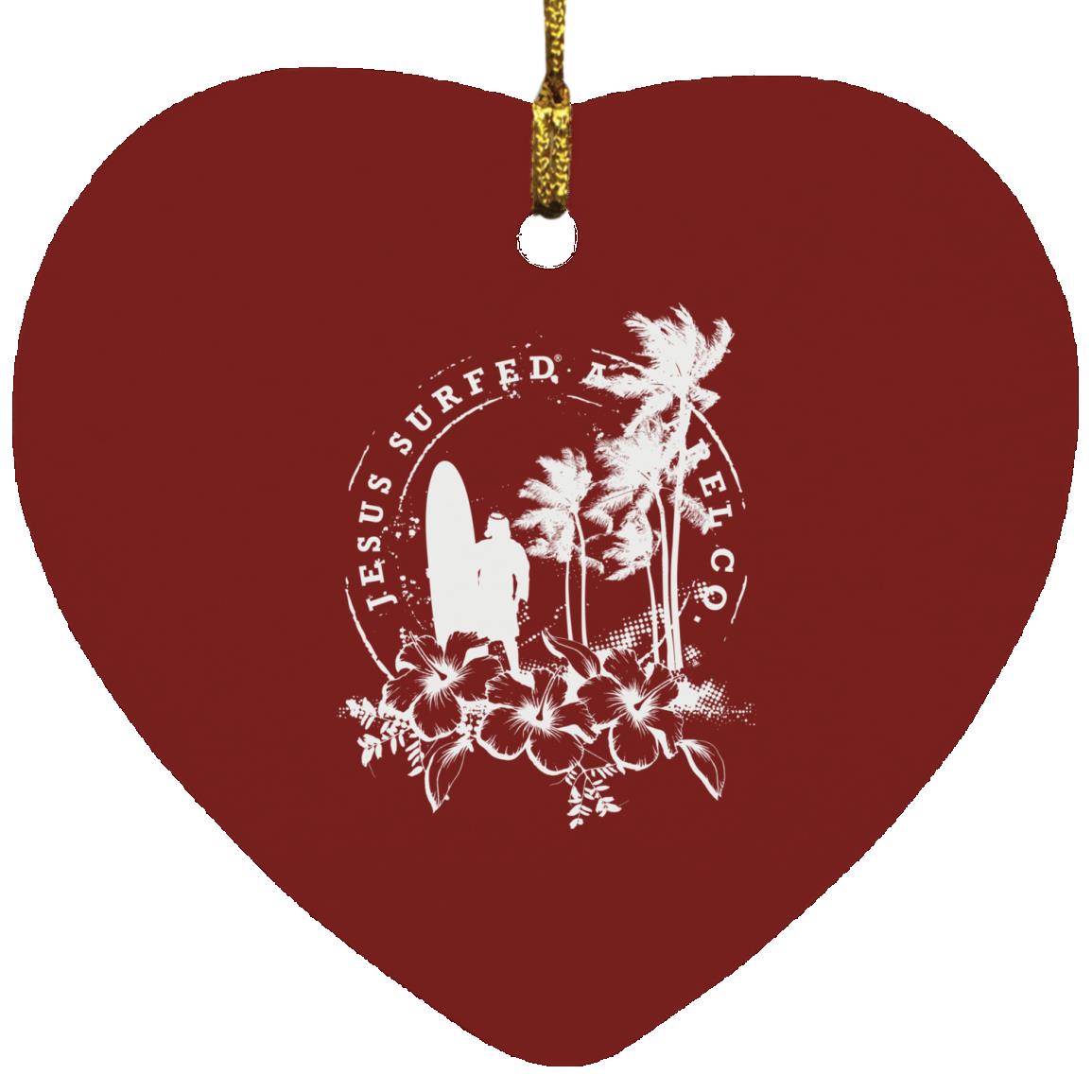 Jesus Surfed Apparel - Heart Ornament