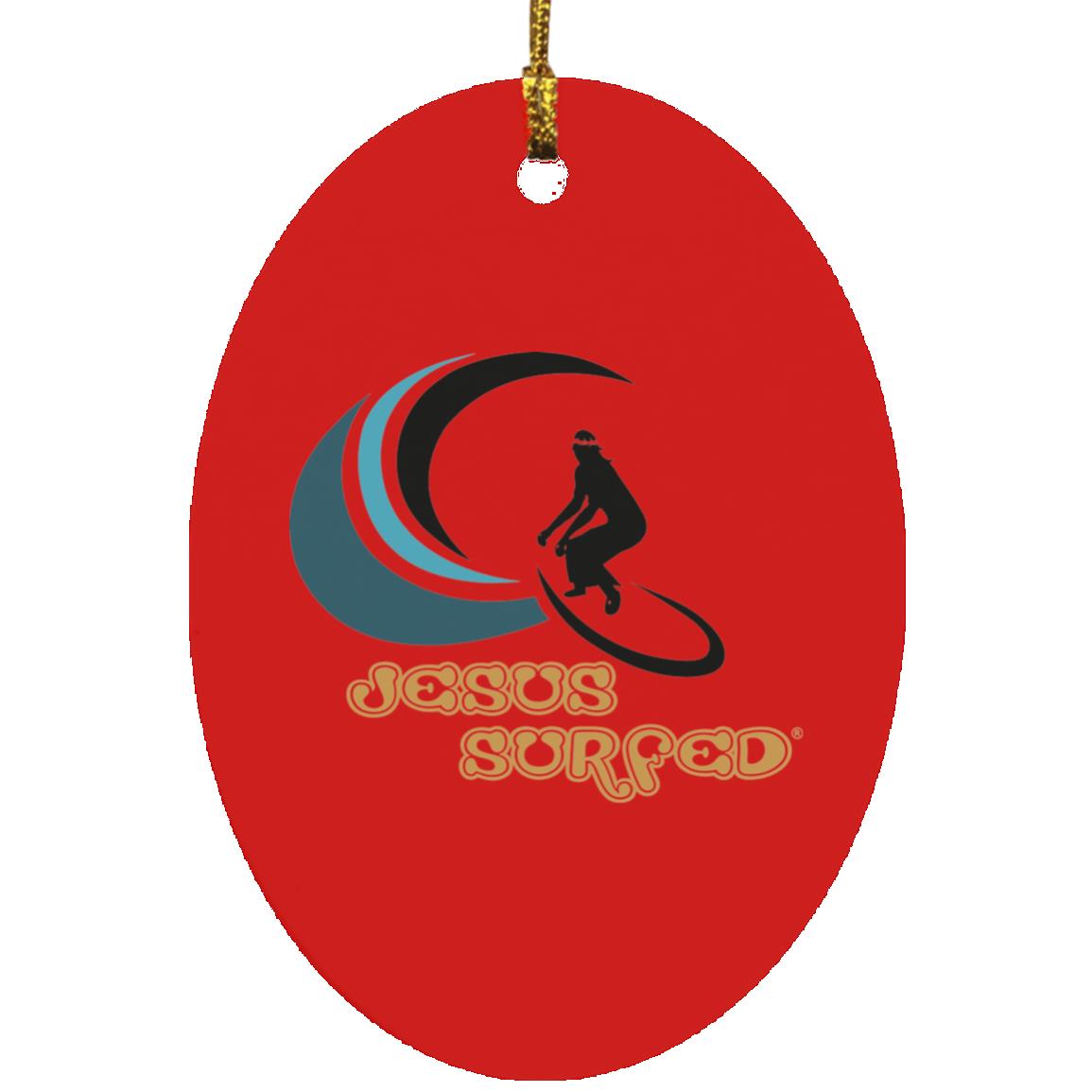 Ridin' the Wave Oval - Ornament