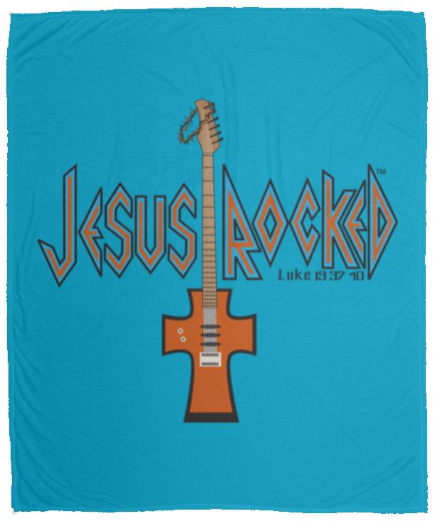 Cross Guitar - Cozy Plush Fleece Blanket - 50x60