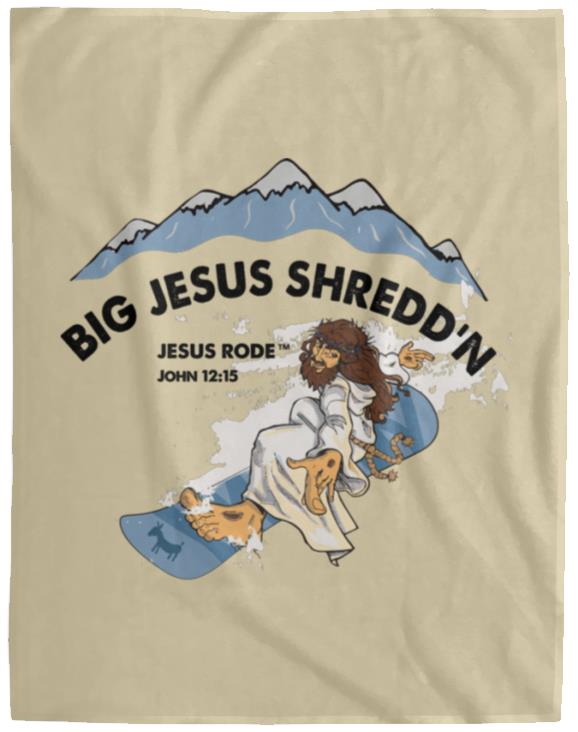 Big Jesus Shredd'n Cozy Plush Fleece Blanket - 60x80