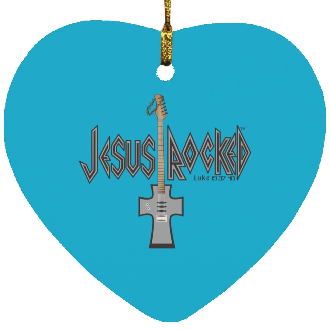 Cross Guitar Heart Ornament