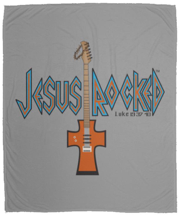 Cross Guitar - Cozy Plush Fleece Blanket - 50x60