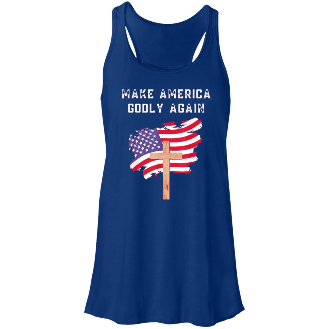 Make America Godly Again - Women's Flowy Racerback Tank