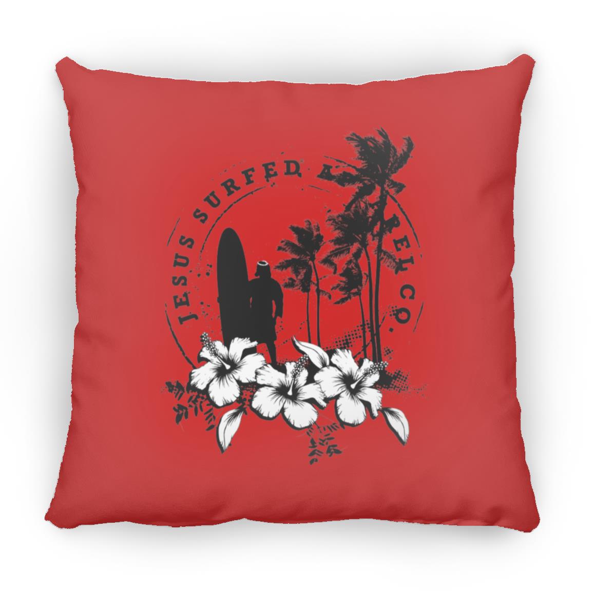 Jesus Surfed Apparel - Large Square Pillow