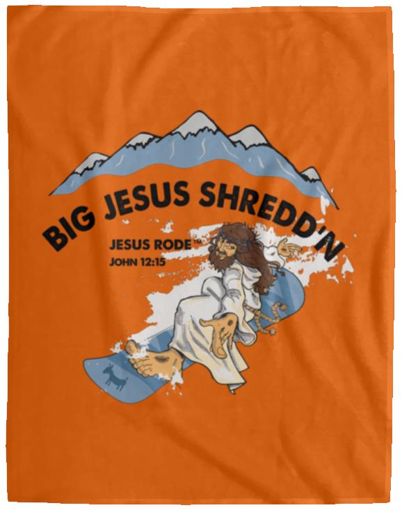 Big Jesus Shredd'n Cozy Plush Fleece Blanket - 60x80
