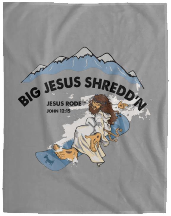 Big Jesus Shredd'n Cozy Plush Fleece Blanket - 60x80
