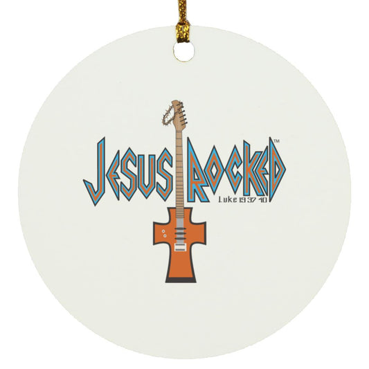 Cross Guitar Circle Ornament