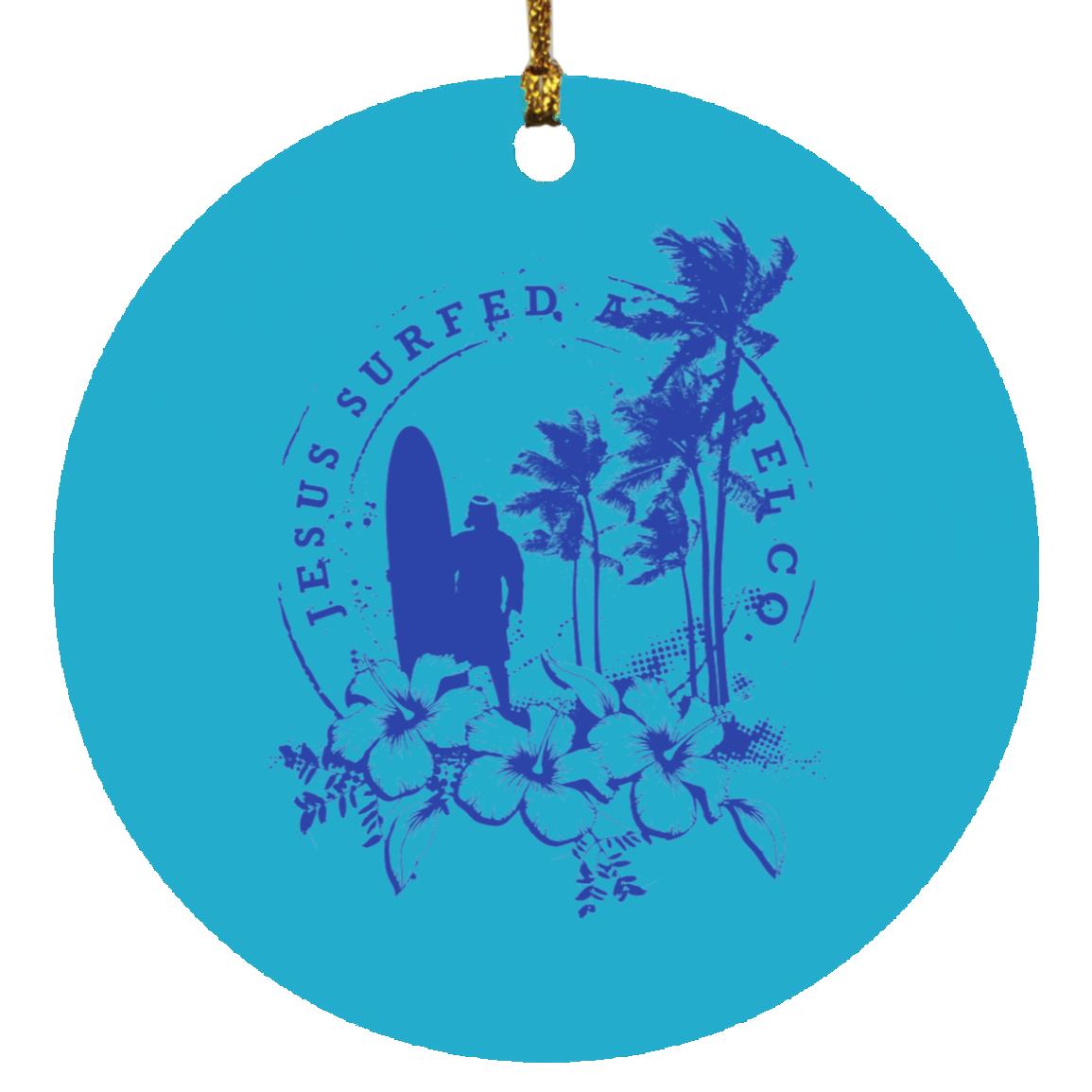 Jesus Surfed Apparel - Circle Ornament