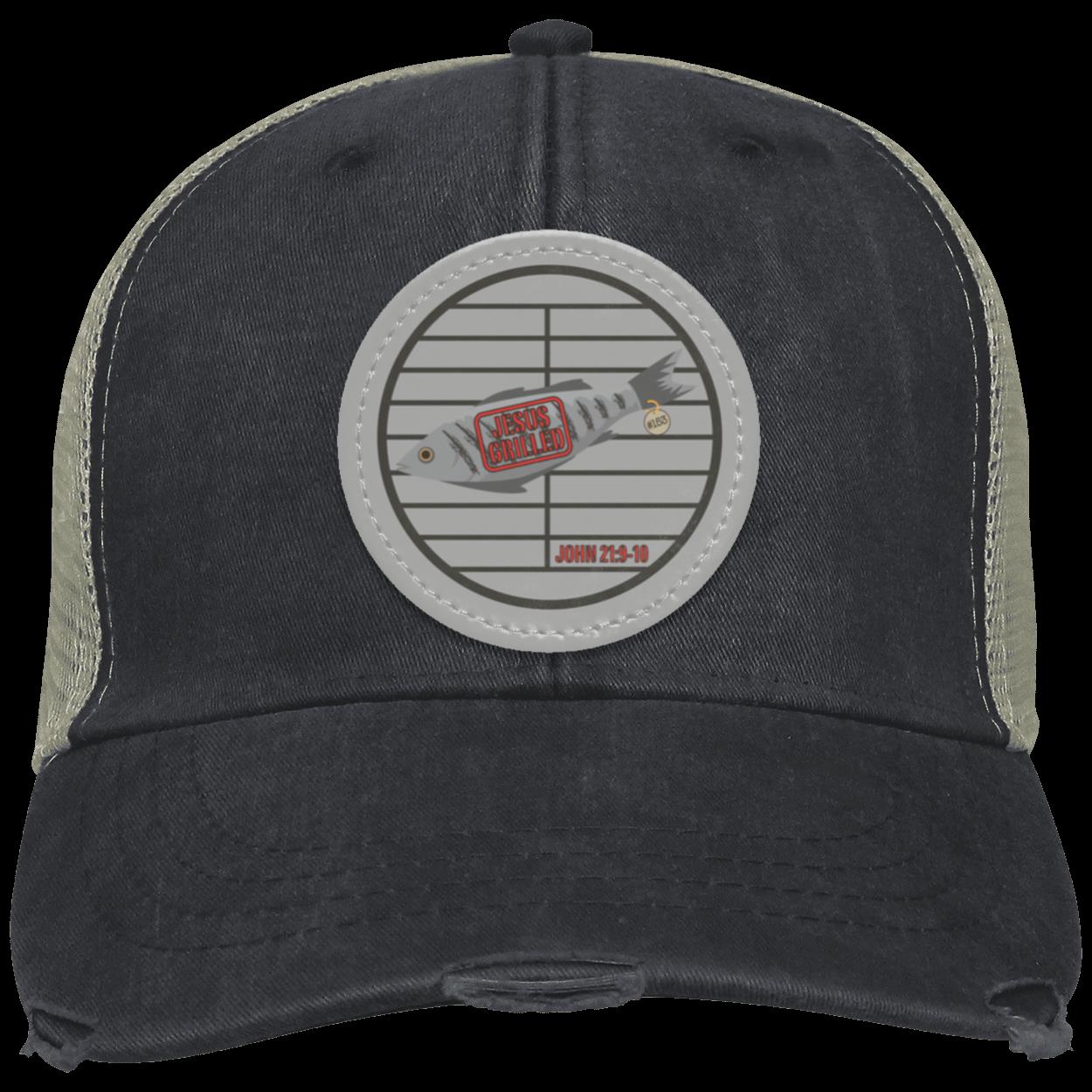 153 Fish - Distressed Ollie Cap - Circle Patch