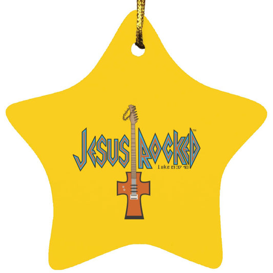 Cross Guitar Star Ornament